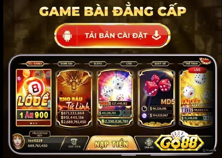 Tại Go88, bạn sẽ có cơ hội trải nghiệm nhiều tựa game đổi thưởng hấp dẫn và thú vị.